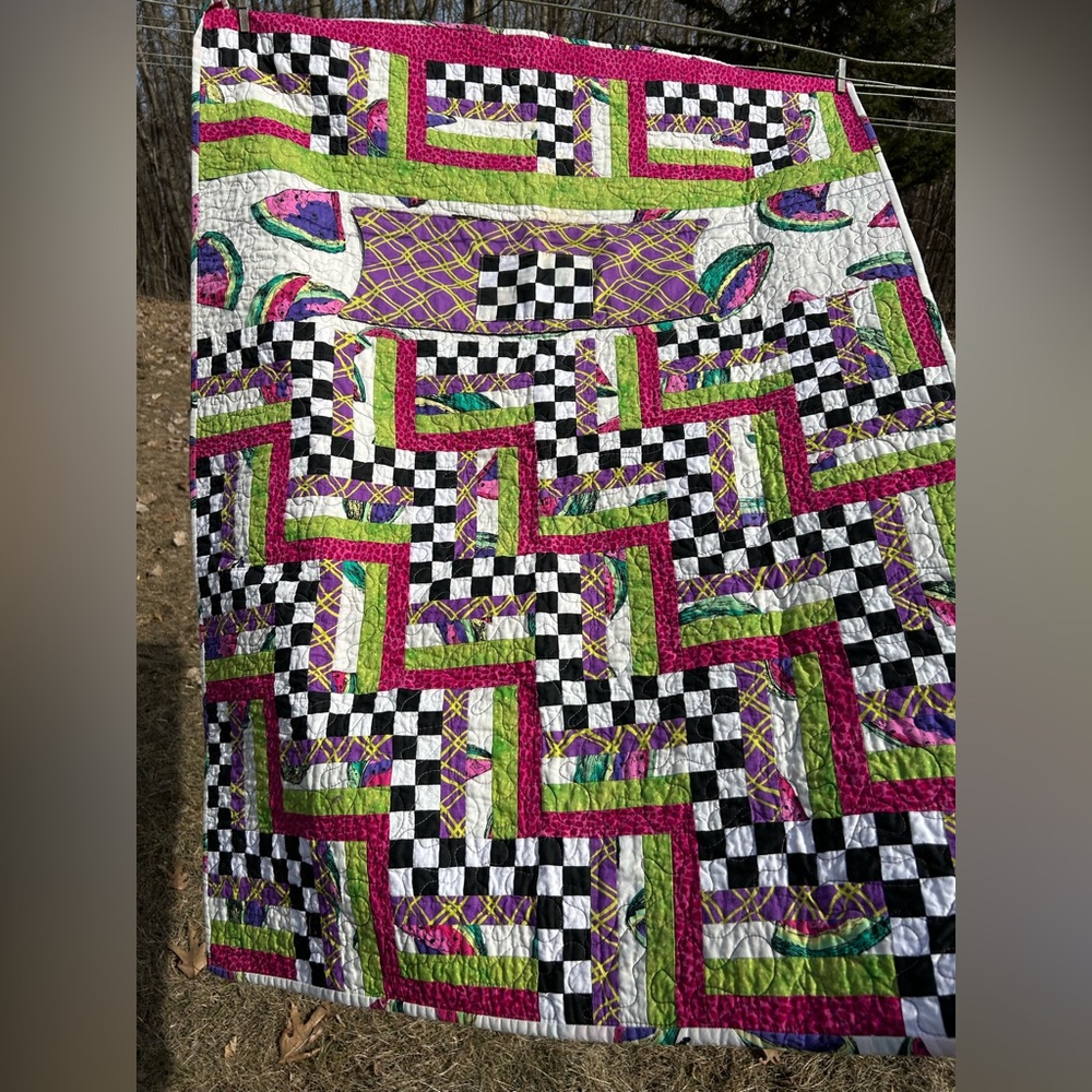 Colorful Patchwork Quilt - machine made